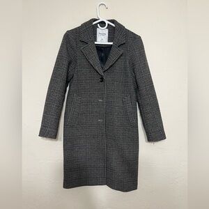Abercrombie & Fitch Dad Coat Plaid Pattern